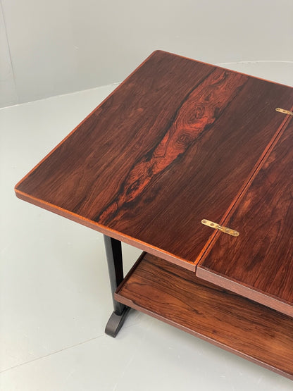 Vintage Danish Card Table Extending Top Felt Lined Mid Century 1960s EB9756 MWOO - UKDK FURNITURE