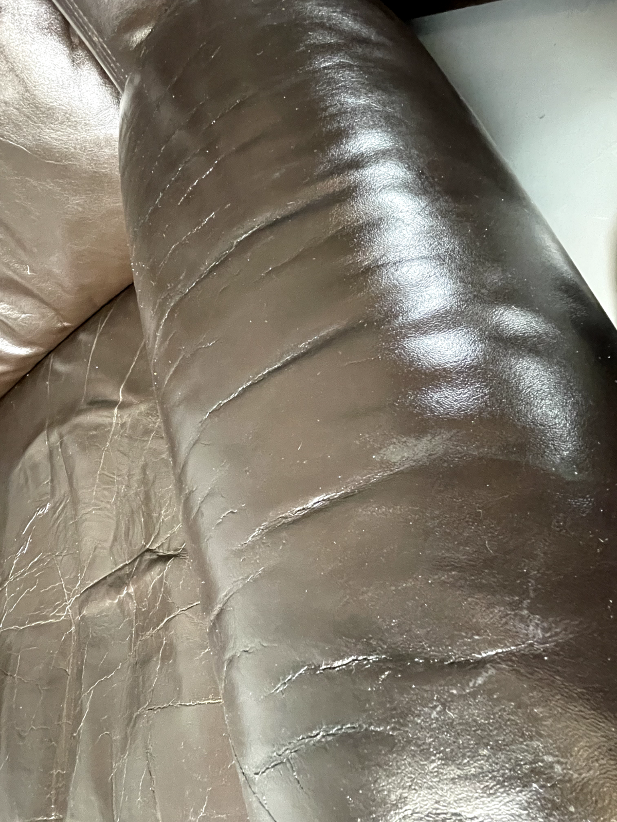 2 Danish Style Lounge Chairs Wingback Leather Vintage 1970s Retro EB5688 MNOR7