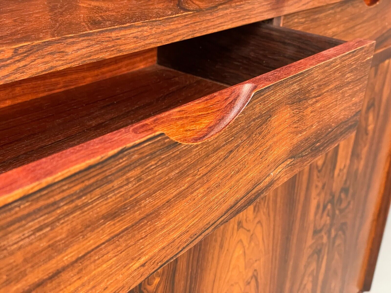 Vintage Danish Midcentury Drop Door Cocktail Cabinet Storage Unit EB8410 MWOO - UKDK FURNITURE