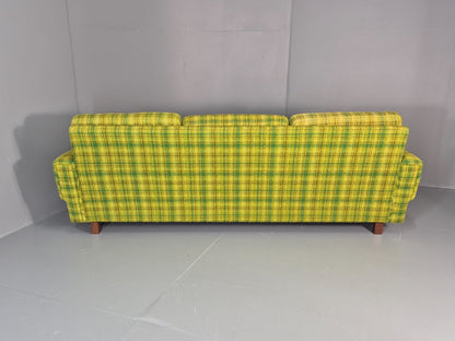 1970s Three Seater Sofa Vintage Danish Green Tones Wool Retro MCM  EB11350 M3SS16