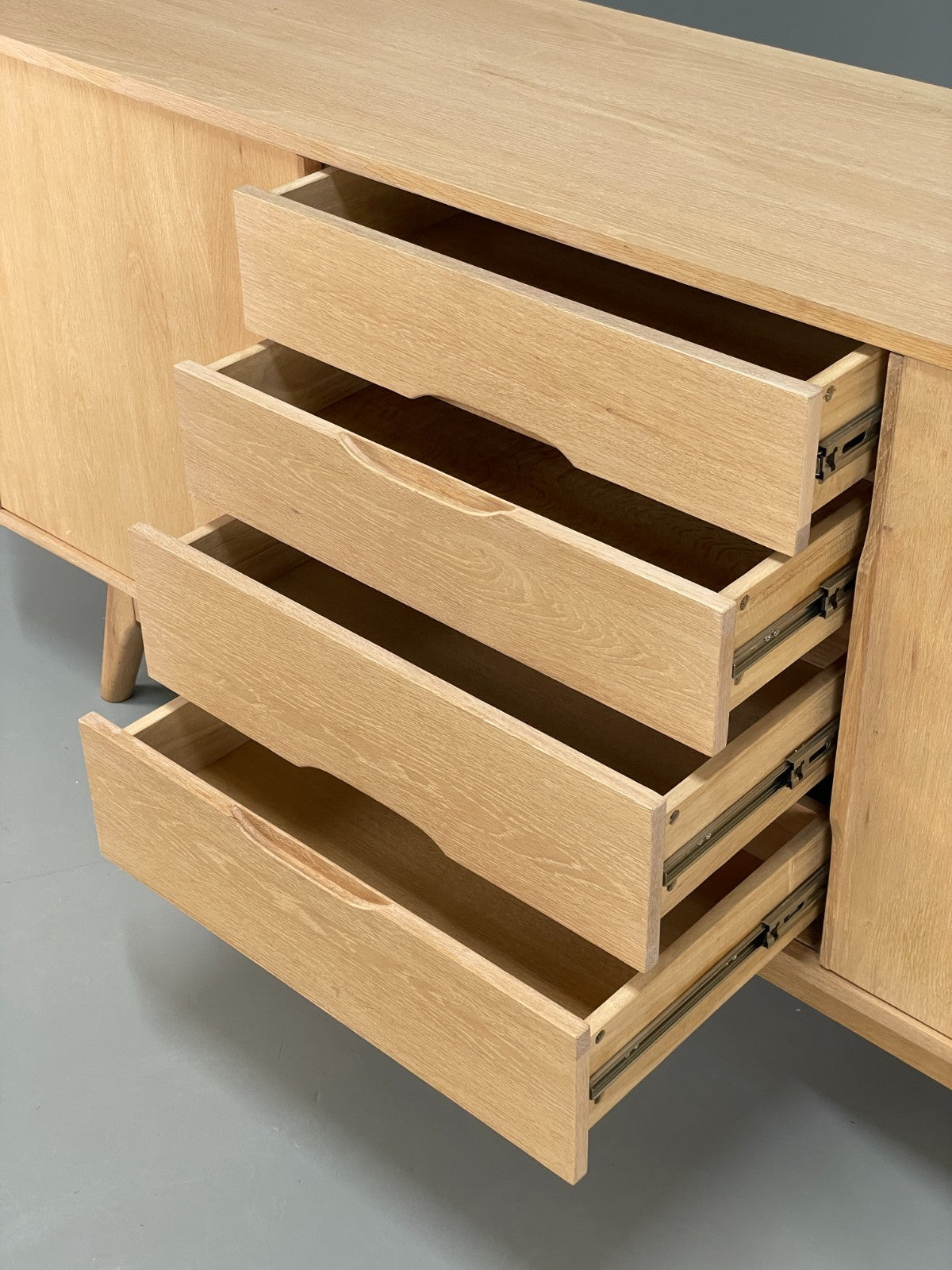 Modern Danish Oak Sideboard - Sliding Door Drawer Mid Century Style EB10836 MWOO5