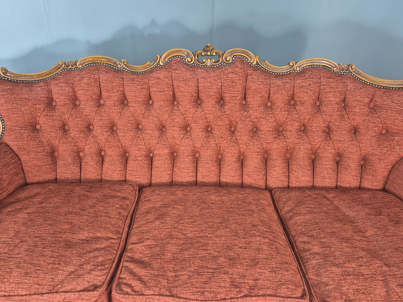Vintage French Rococo Style Sofa 1970s Reproduction Quality  EB11661 V3SS7