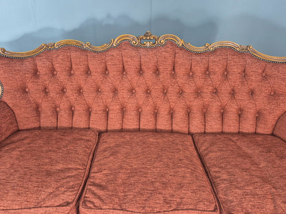 Vintage French Rococo Style Sofa 1970s Reproduction Quality  EB11661 V3SS7