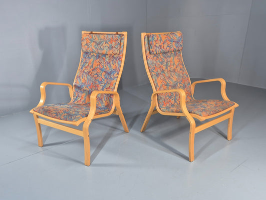 2 Vintage Bentwood Lounge Chairs Finn Ostergaard 1980s Retro MCM EB11337 MBEN0