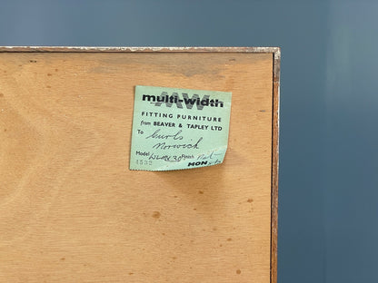 Vintage Teak Glazed Bookcase Beaver And Tapley Mid Century Shelving EB9718 MWOO - UKDK FURNITURE