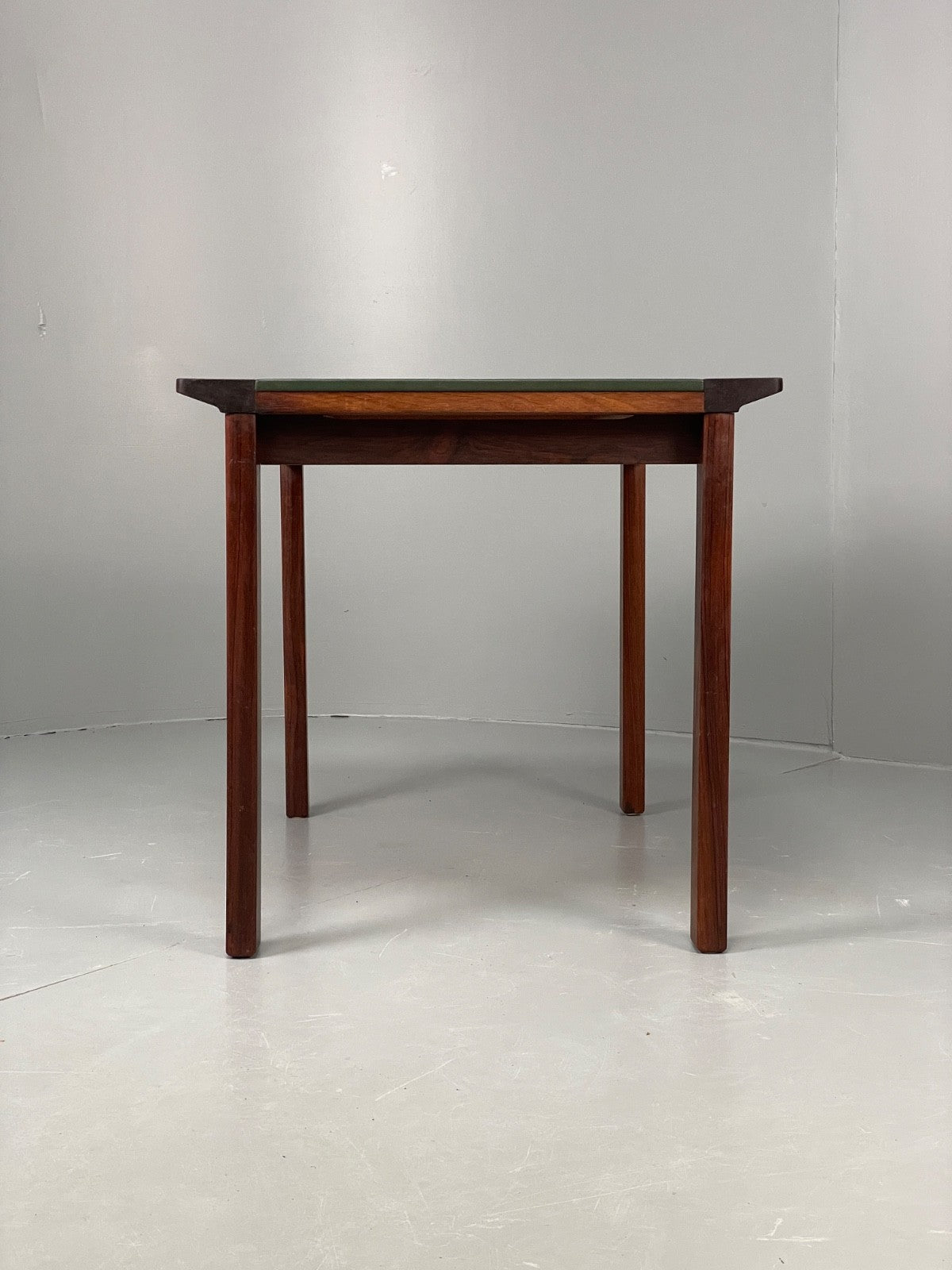 Vintage 1960s Side Table By Hans Olsen Sweden Green Leather Top EB11186 MWOO17