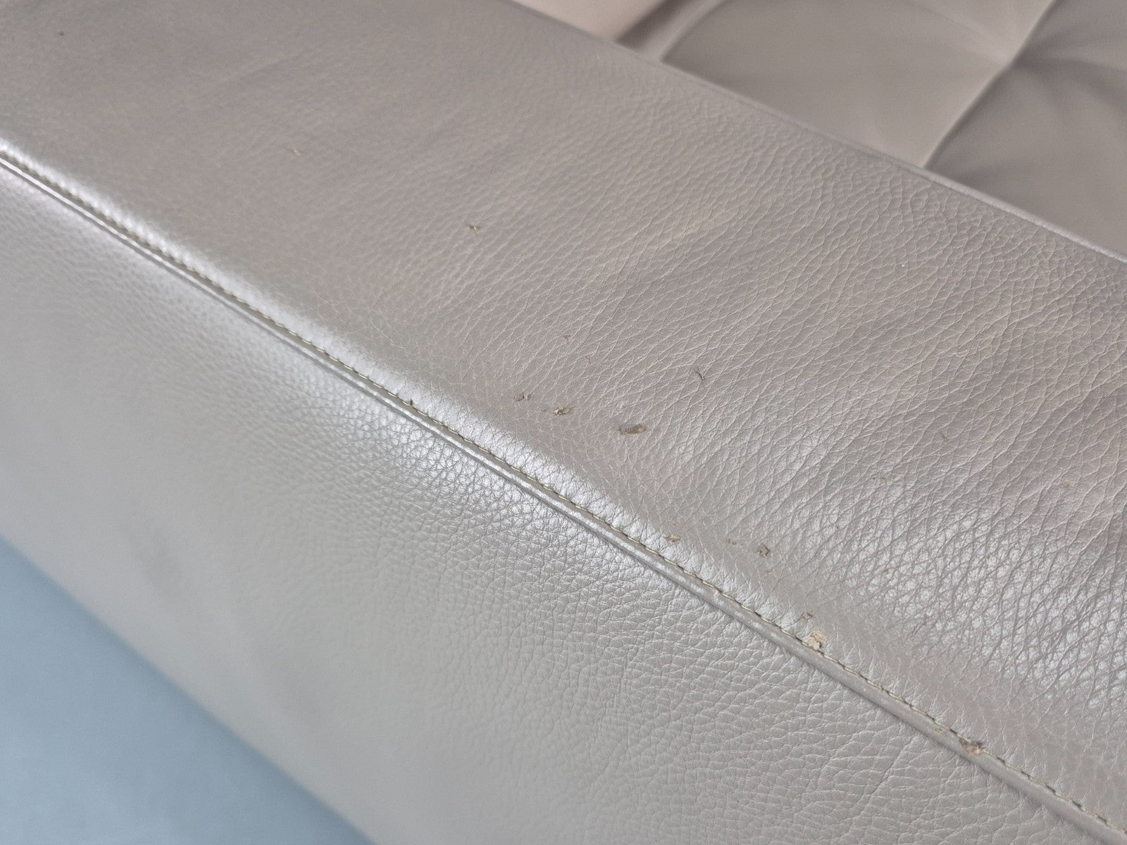 Maxalto Four Seater Sofa Grey Leather Italian Quality Lucrezia EB11269 M4SS17