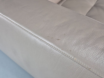 Maxalto Four Seater Sofa Grey Leather Italian Quality Lucrezia EB11269 M4SS17