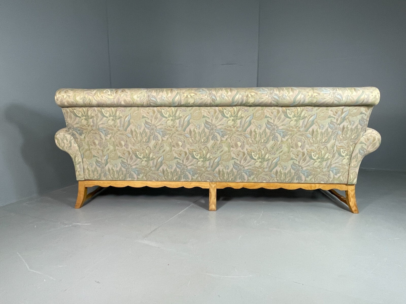 Danish 3 Seater Sofa Oak Frame Floral Kjaernulf 1970s Vintage Retro V3SS EB674813