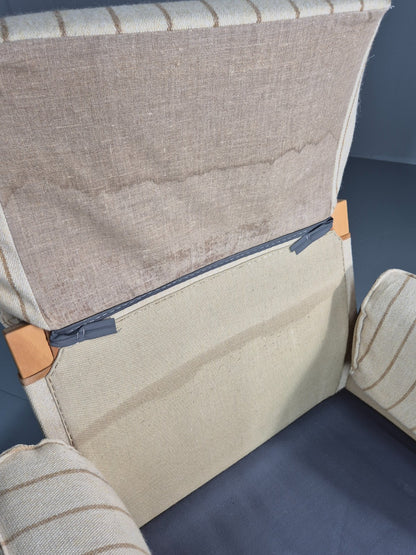 1970s Lounge Chair Vintage Denmark Nielaus Cream Wool MCM Retro EB11307 MNOR17