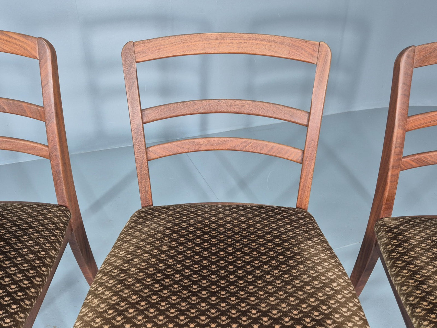3 G Plan Dining Chairs Teak Frame Original Upholstery 1970s Retro  EB11573 MDIN5