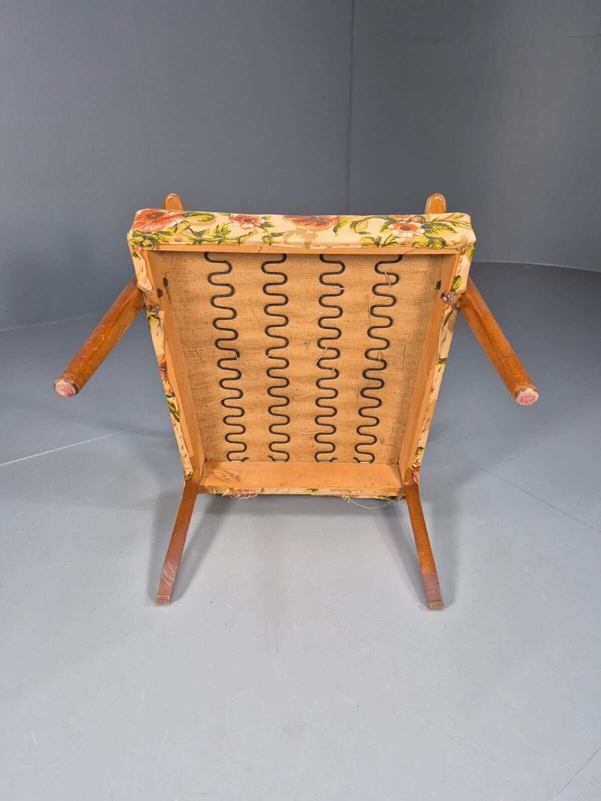 Vintage Danish Lounge Chair Reupholstery Project Beech Arm MCM Retro EB8917 MNOR - UKDK FURNITURE