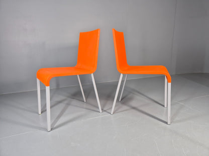 6 Orange Vitra Chairs By Maarten Van Severen Model .03 1990s EB11731 MDIN4