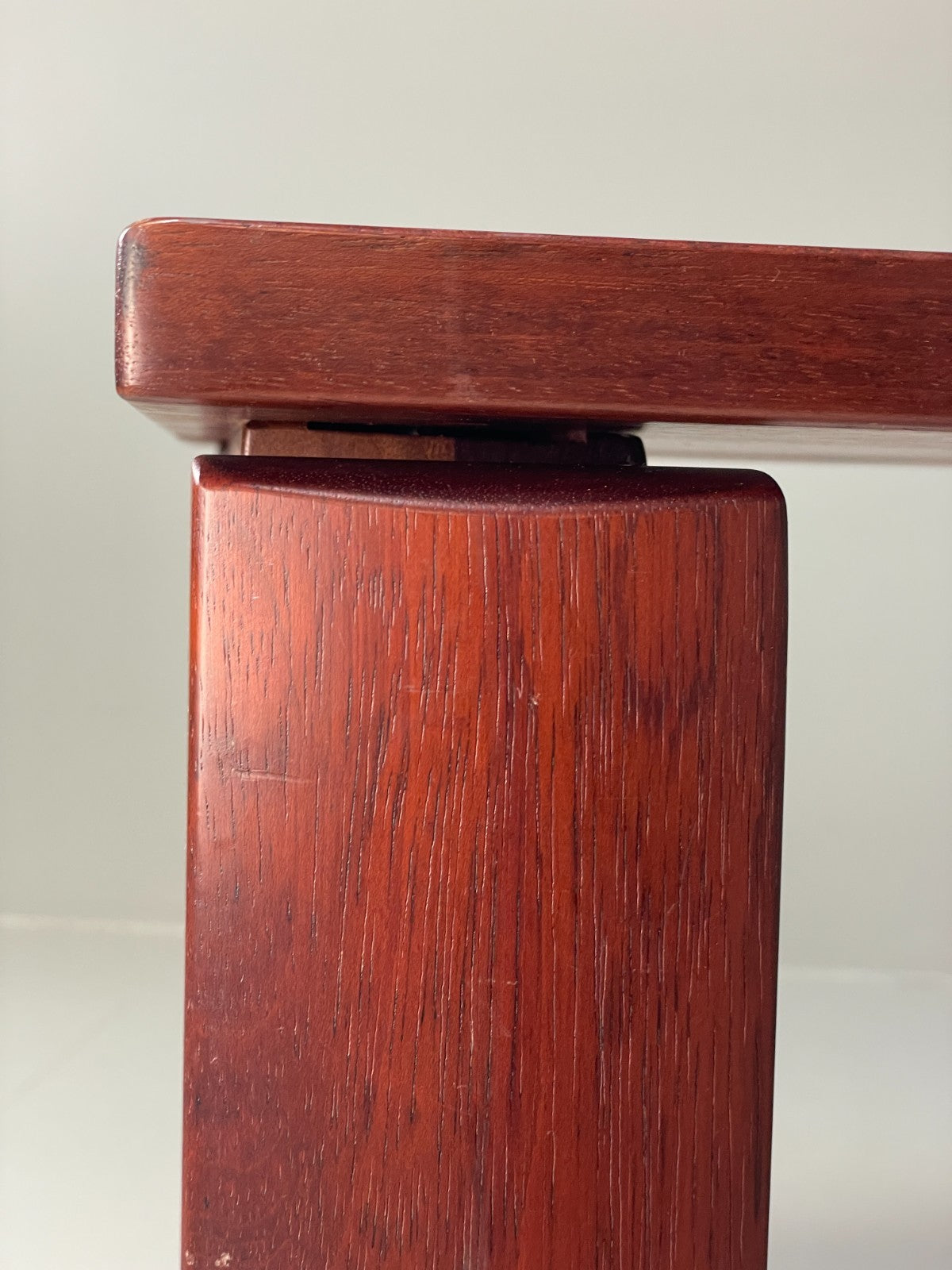 Vintage Rectangular Coffee Table Mahogany 1980s Solid Floating Top  EB11180 MWOO14