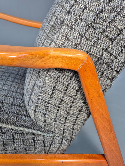 Vintage Swedish 1960s Lounge Chair Beech Open Frame Retro MCM EB9532 MNOR - UKDK FURNITURE