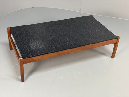 Vintage Teak Coffee Table - Guy Rogers 1960s Black Laminate Top  EB10955 MWOO0