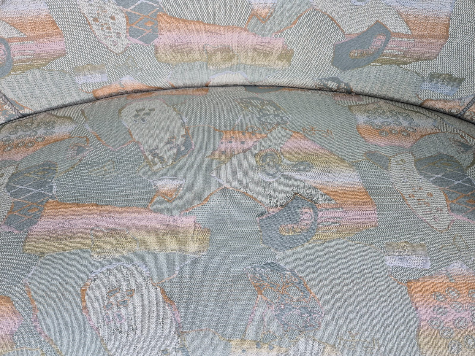 Vintage Two Seater Danish Curved Banana Sofa 1930s Art Deco Retro EB10792 M2SS5