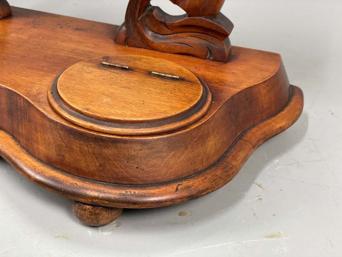 Antique Walnut Swing Mirror Victorian With Trinket Compartments EB11553 MWOO4