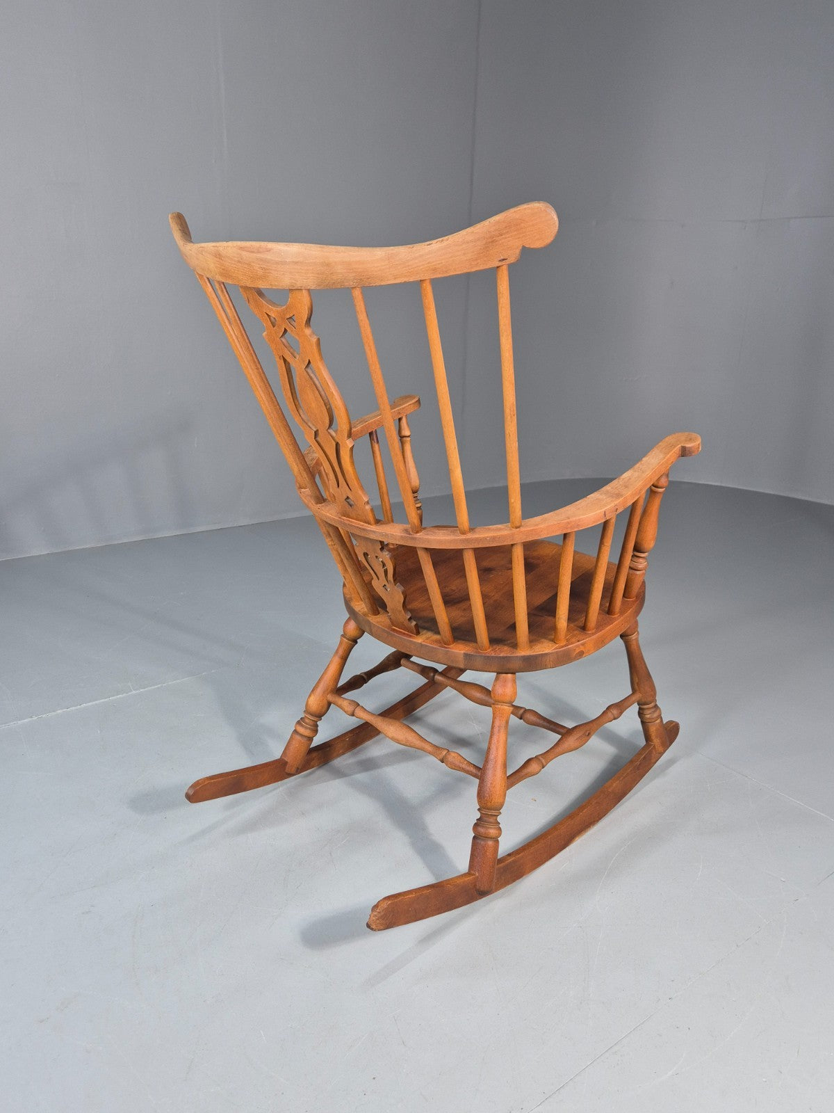 Vintage Rocking Chair Danish Windsor in Beech 1930s EB10760 VWOO8