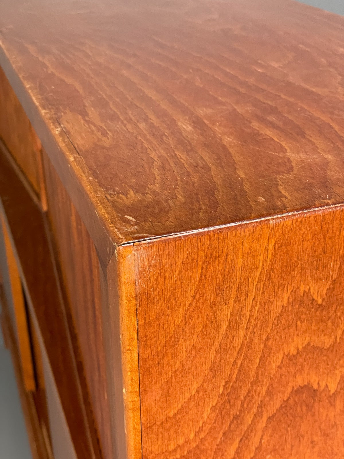 Vintage Danish 1950s Highboard Tambour Front  Cherry Wood Shelving EB10869 MWOO19