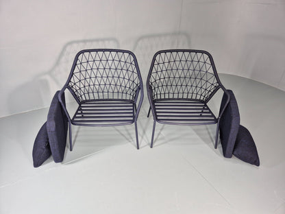 2 Pedrali Panarea 3679 Chairs Modern Design Blue Italian  EB11430 MNOR9