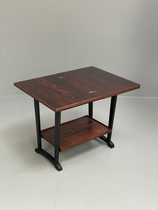 Vintage Danish Card Table Extending Top Felt Lined Mid Century 1960s EB9756 MWOO - UKDK FURNITURE