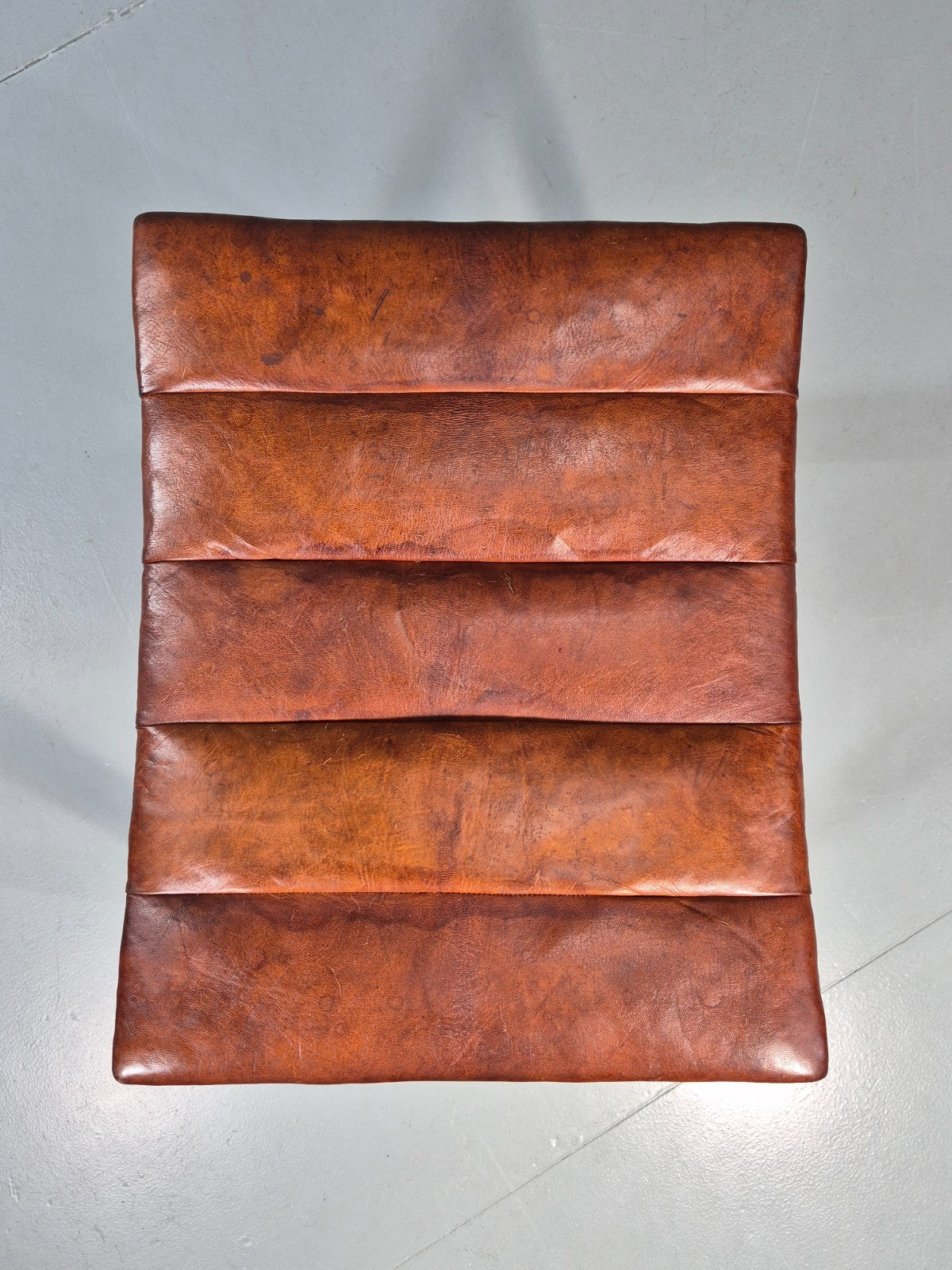 1950s Danish Leather Footstool Mid Century Kaare Klint Style  EB10995 MFOO5