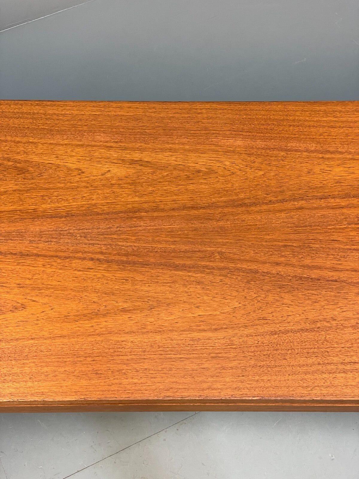 Midcentury Danish Teak Rectangular Coffee Table With Metal Feet EB8672 MWOO - UKDK FURNITURE