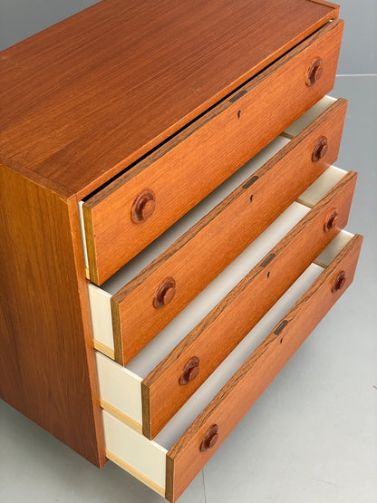 Mid Century Teak Chest Of Drawers By Erik Franssons Retro Scandi EB9824 MWOO - UKDK FURNITURE