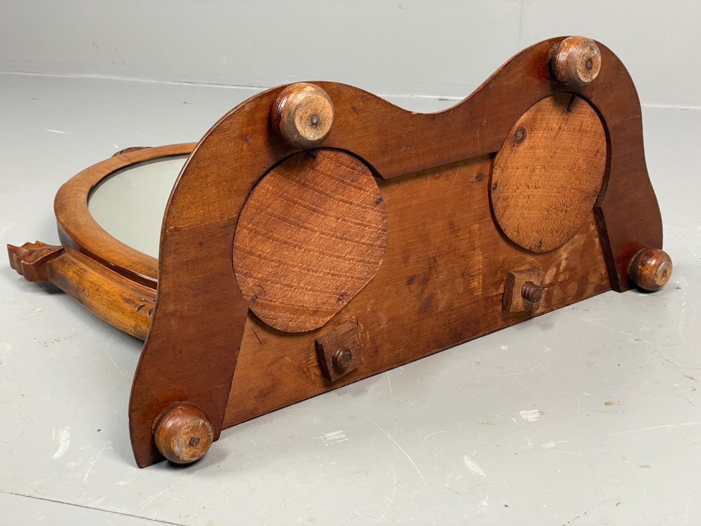 Antique Walnut Swing Mirror Victorian With Trinket Compartments EB11553 MWOO23