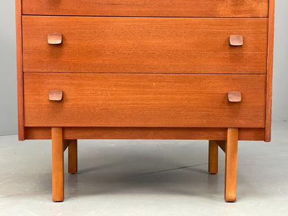 Vintage Teak Chest Of Drawers By Symbol Retro Handles EB9120 MWOO - UKDK FURNITURE