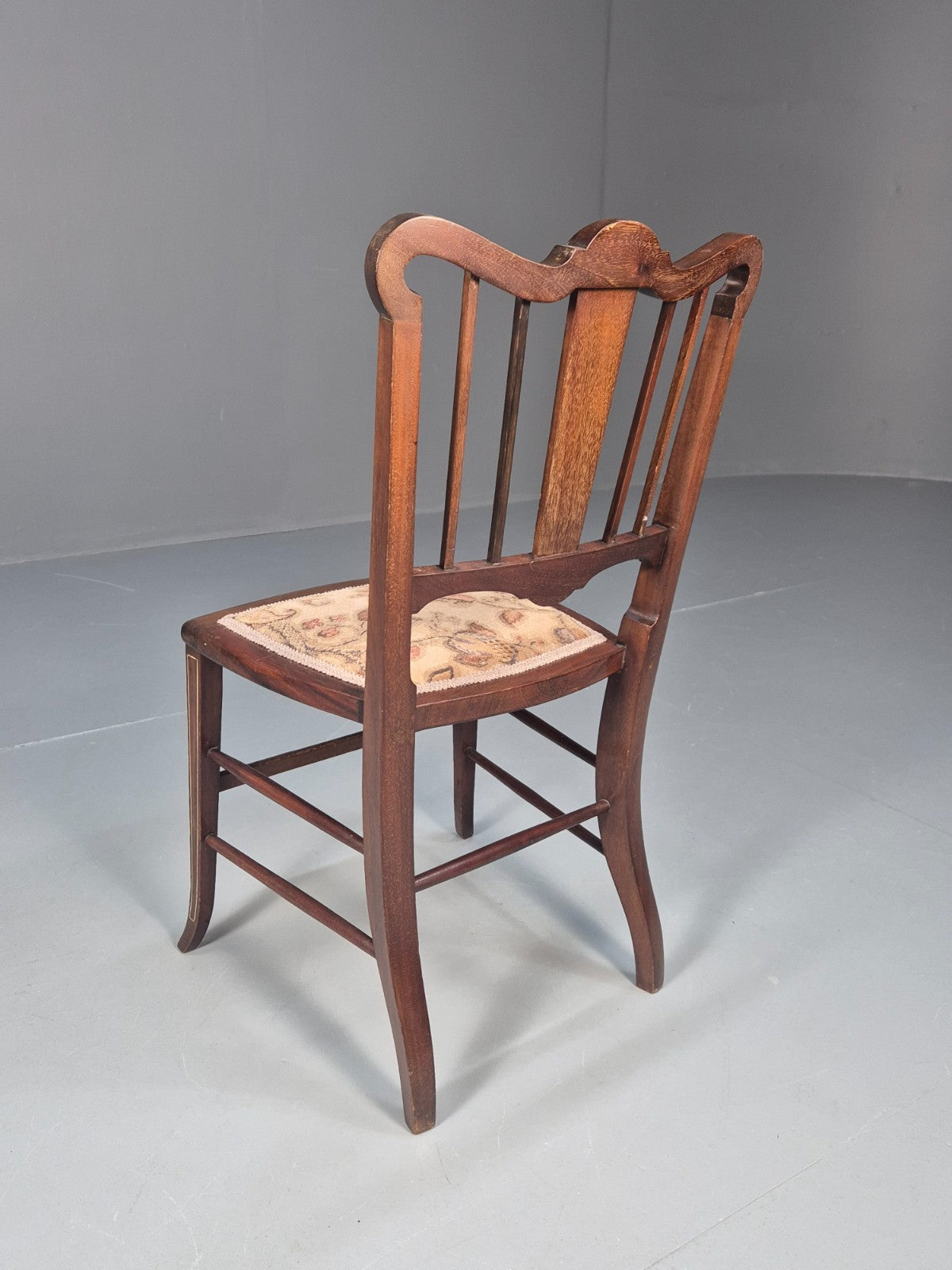 Antique Single Mahogany Chair ivorine inlay Edwardian Trevor Page  EB10641 VDIN7