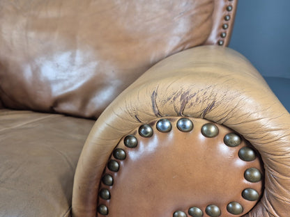Vintage Leather Club Chair 1980s Danish Retro EB9642 VLEA - UKDK FURNITURE
