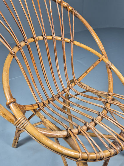 1950s Cane Work Circle Chair  Original Condition Retro EB10643 VBER12