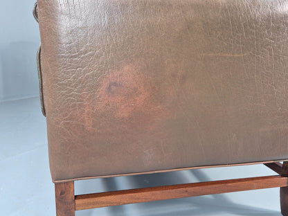 Vintage Danish 2 Seat Sofa Gunnar Grandt Design Brown Buffalo Hide EB9905 M2SS20