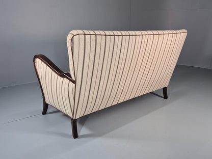 1950s Three Seater Settee Vintage Danish Cream and Grey Retro Deco EB11351 V3SS18