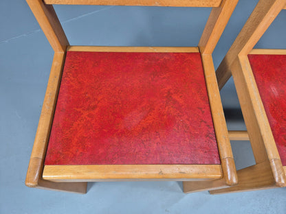 2 Vintage Danish Nursery School Chairs Beech 1970s Retro EB9673 MSTA - UKDK FURNITURE