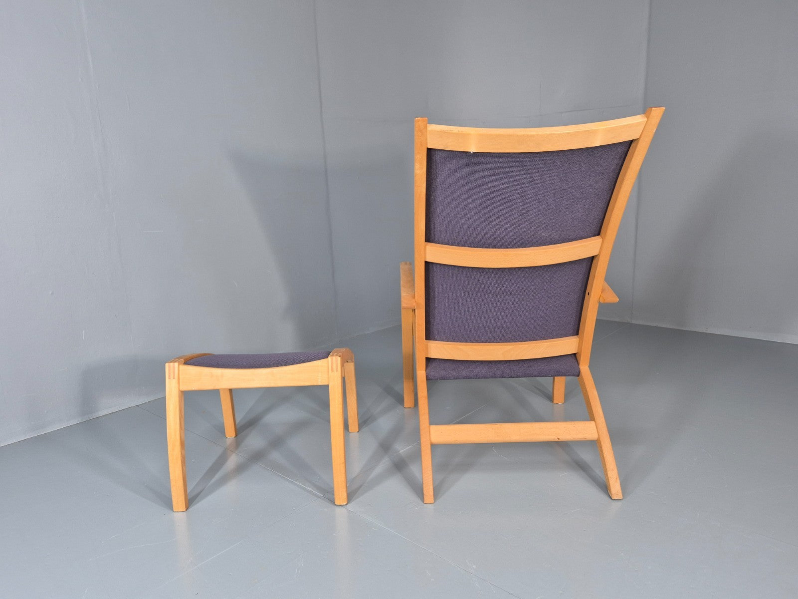 Vintage Danish Lounge Chair and Footstool Luna by Morten Gottler EB11357 MNOR8