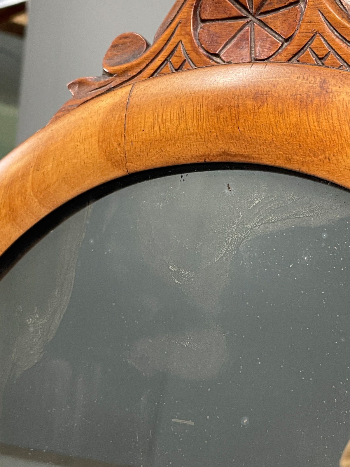 Antique Walnut Swing Mirror Victorian With Trinket Compartments EB11553 MWOO15