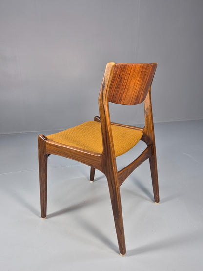 4 Vintage Danish Farso Stolefabrik Walnut Orange 19060s MCM EB9537 MDIN - UKDK FURNITURE