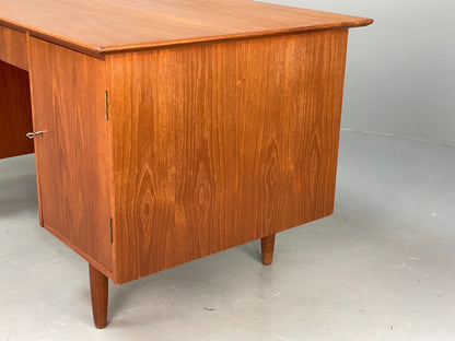 Vintage Danish Teak Desk With Drawers Shelving Mid Century Style EB9125 MWOO - UKDK FURNITURE