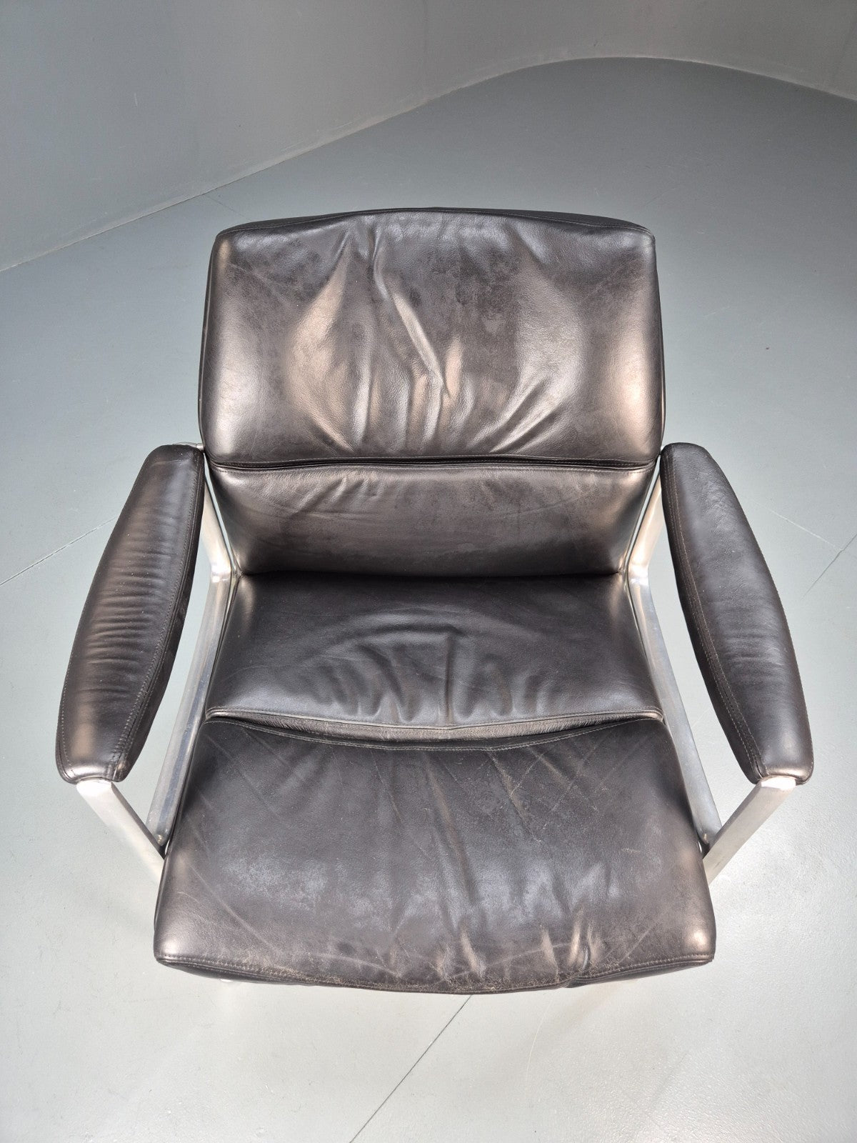 Roder Sohne Leather and Aluminium Boardroom Chair 1960s Retro MCM EB10616 MNOR18