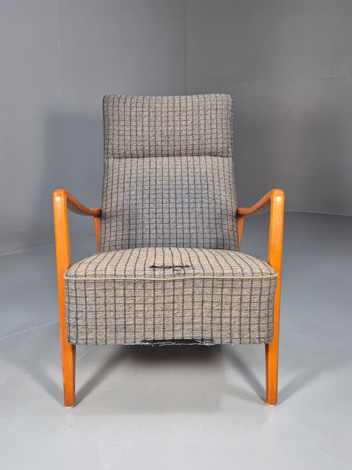 Vintage Swedish 1960s Lounge Chair Beech Open Frame Retro MCM EB9532 MNOR - UKDK FURNITURE