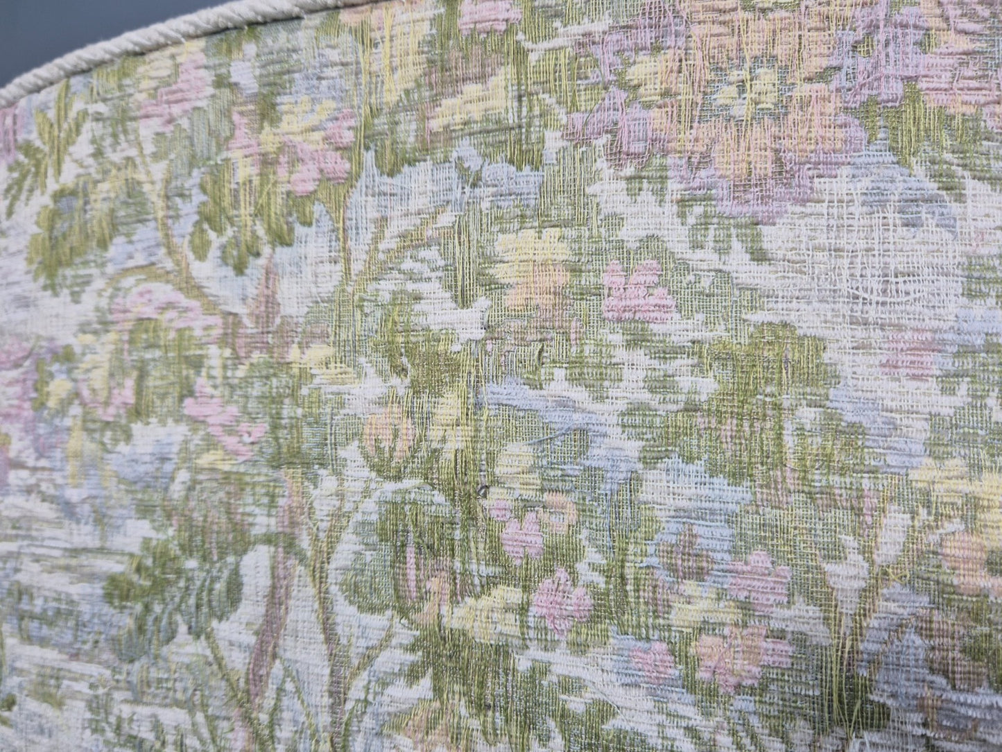 2 Vintage Danish Tub Chairs 1940s Floral Cotton 1980s Makeover EB9645 VCLO - UKDK FURNITURE