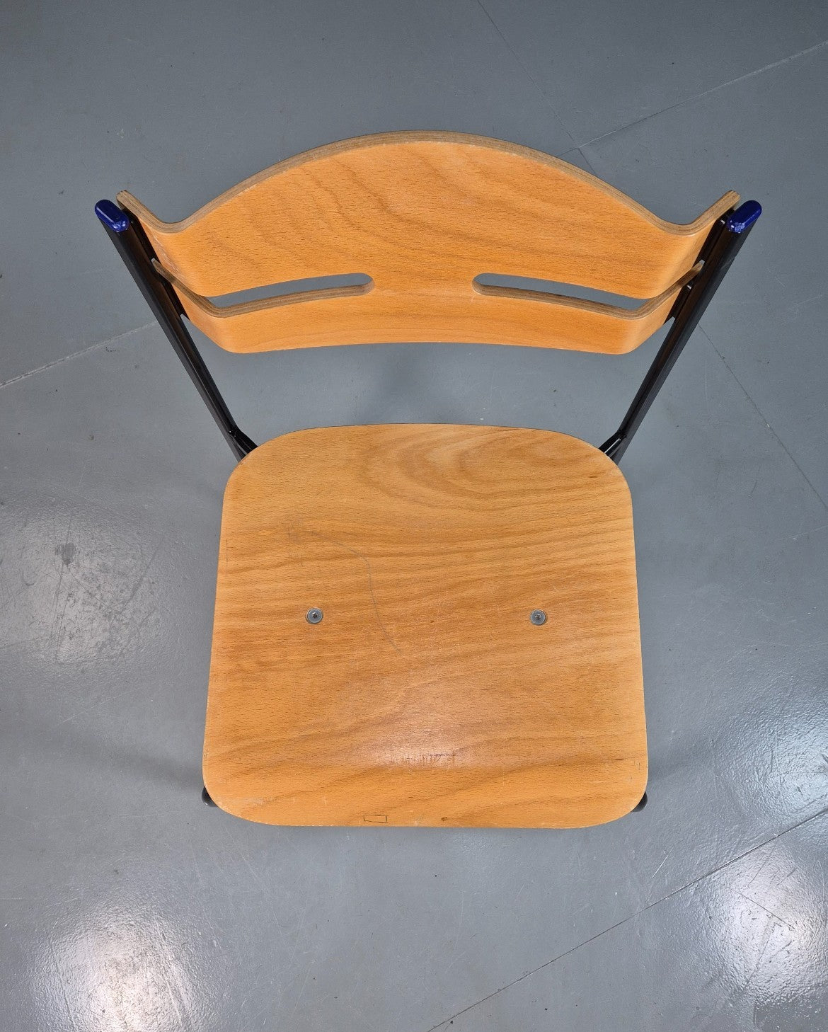 8 Stacking Chairs Danish Plywood and Metal Vintage Retro EB7277 MSTA6