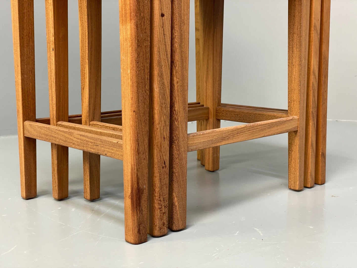 Vintage Solid Teak Nesting Tables Mid Century EB9755 MWOO - UKDK FURNITURE