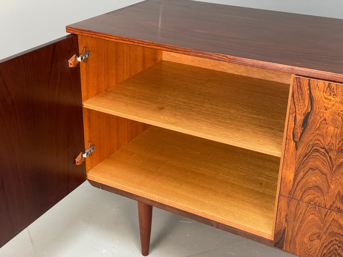 Vintage Danish Sideboard 1970s Mid Century Style Shelving Drawers EB8828 MWOO12