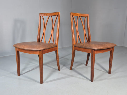 2 Vintage G plan Dining Chairs X Back 1970s Retro MCM Teak Frame EB11778 MDIN0