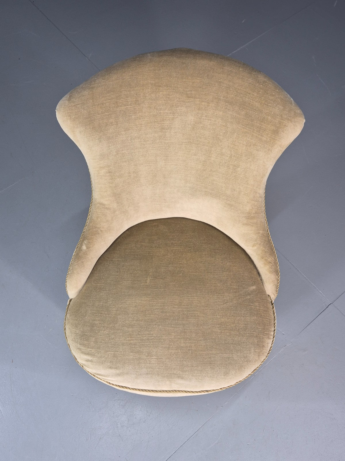 Antique Cocktail Chair Green Velour Vintage Danish 1800s  EB10761 VCLO3