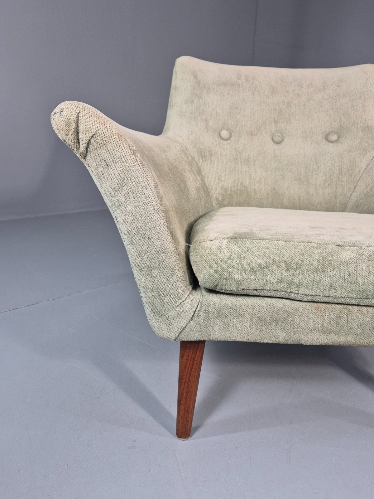 Mid Century Scandinavian Lounge Chair 1960s Retro Green  EB11090 MNOR4